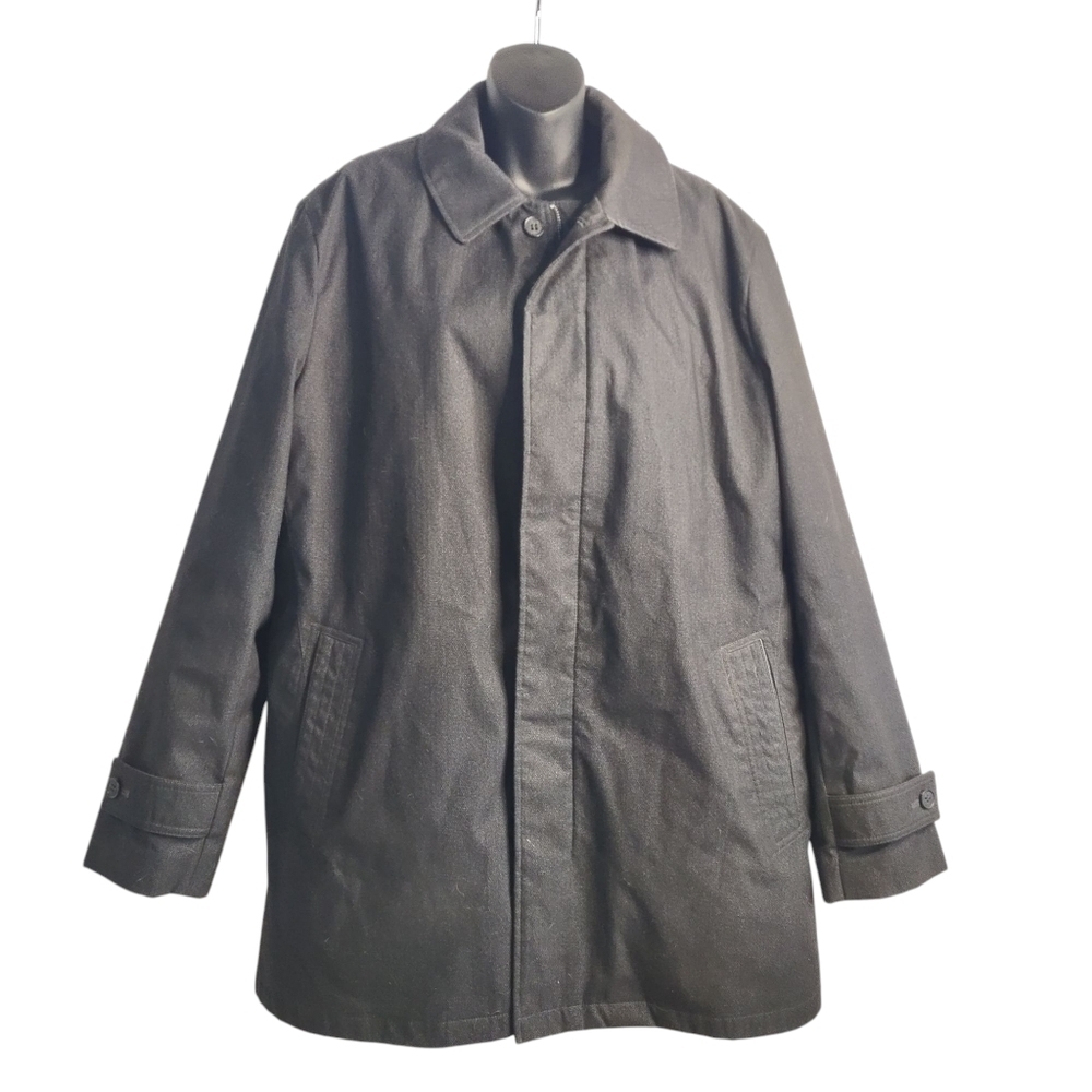 IKE Behar Men's Removable Liner Black Coat Size Large